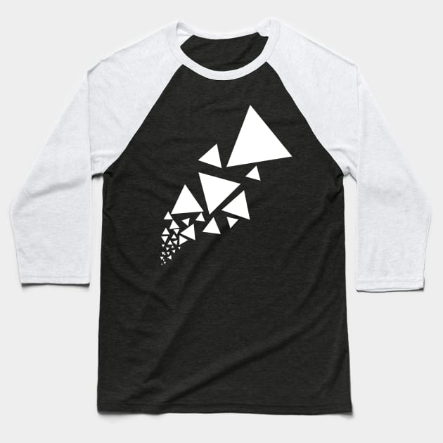 Triangle Art Baseball T-Shirt by JamesBennettBeta